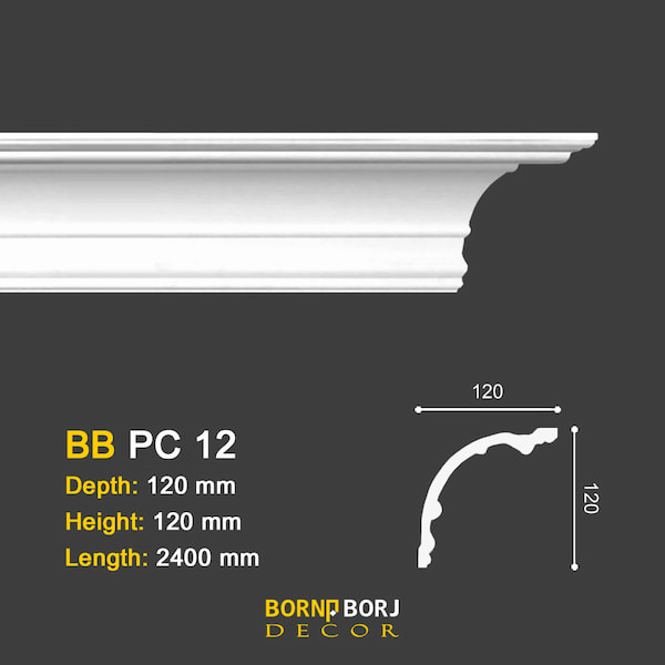 ابزار گلویی کرو BB-PC 12, Plain Cornice, قیمت ابزار گلویی ساده, ابزار گلویی مدرن, قیمت ابزار گلویی سقف, قیمت ابزار گلویی گچی